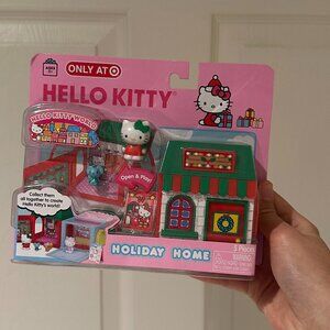 New Hello Kitty World Holiday Home Playset and Figures, Rare!